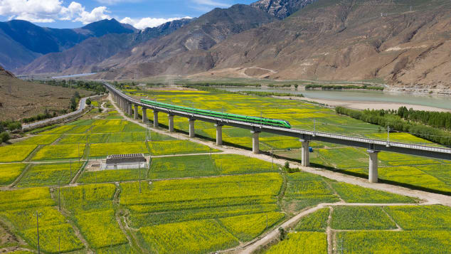 Tibet's First Bullet Train Line Enters Service
