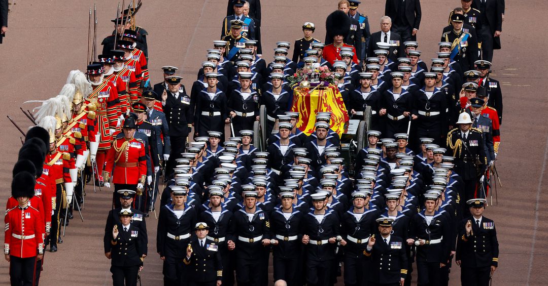 Queen Elizabeth's Coffin On Its Way To Final Resting Place