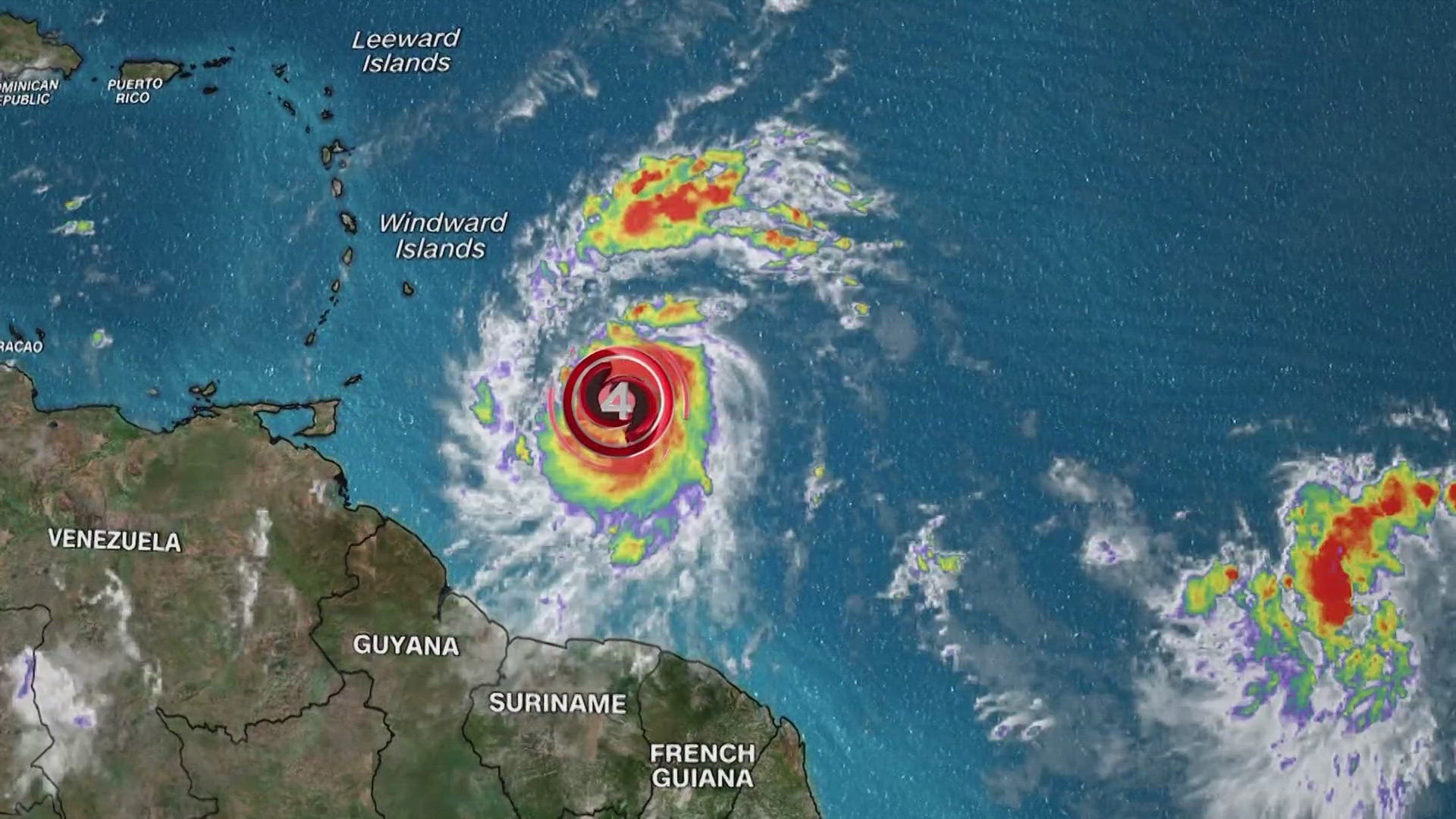 Hurricane Beryl strengthens to Category 4 storm; nears southeast Caribbean