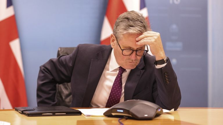 Starmer says UK 'stands with Israel' and he is 'deeply concerned' Middle East is 'on the brink'