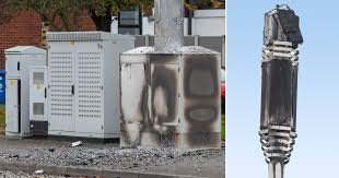 5G Mast Bursts into Flames Causing Chaos on Major Road